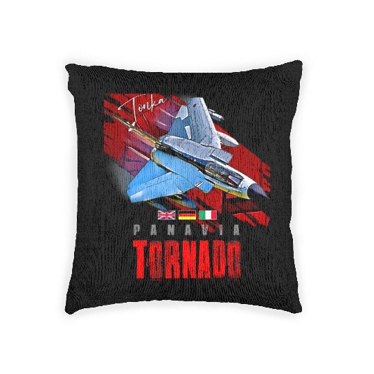 Panavia Tornado European Fighterjet Military Aircr Woven Pillows