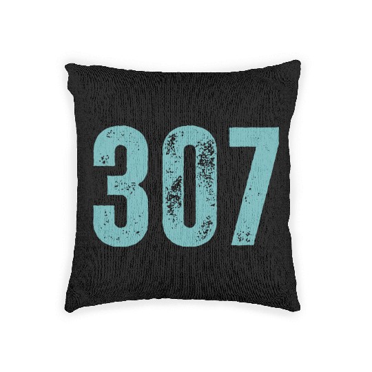 307 Area Code Wyoming Woven Pillows