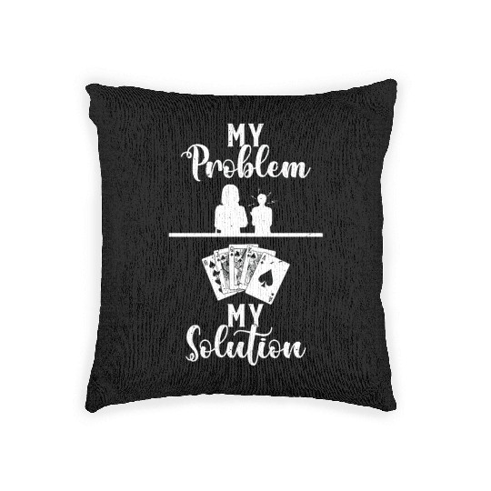 Classic Blackjack My Problem My Pictogram Mom Dad Woven Pillows