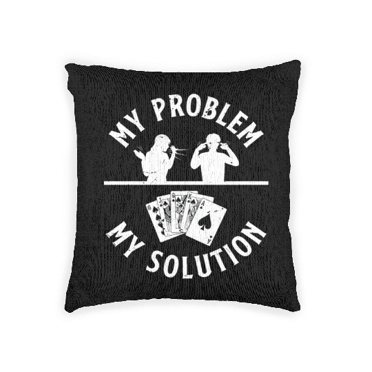Classic Blackjack My Problem My Pictogram Dad Mom Woven Pillows
