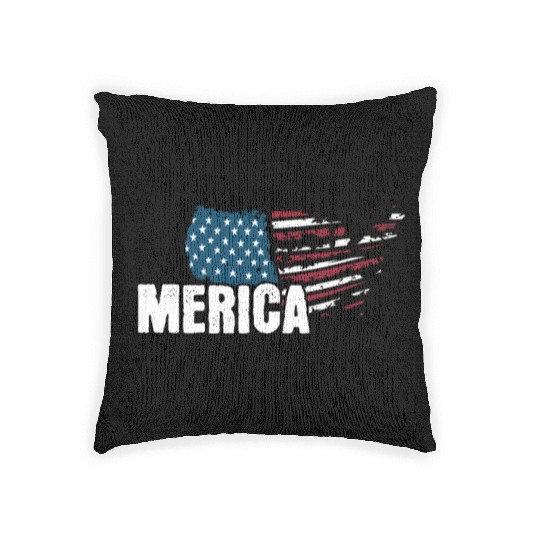 MERICA 4th of July Relaxed Patriot Woven Pillows