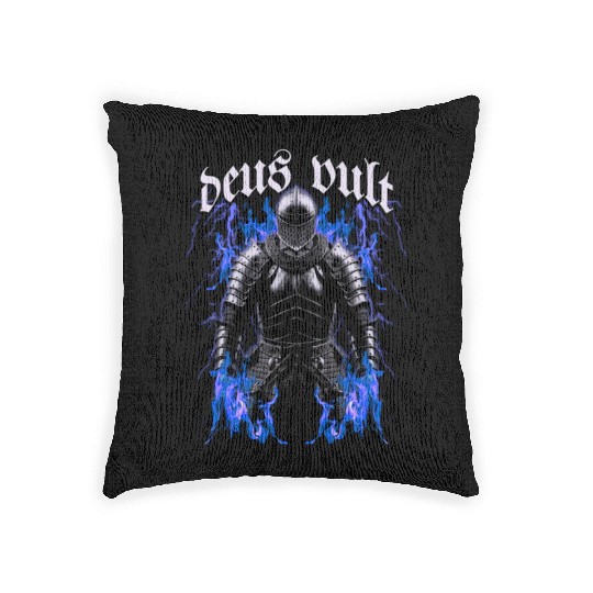 Deus Vult Historical Knight Woven Pillows