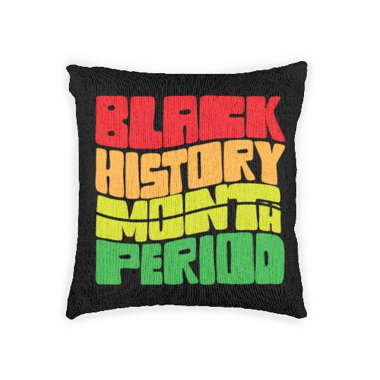 Black History Month Period African American Pride Woven Pillows