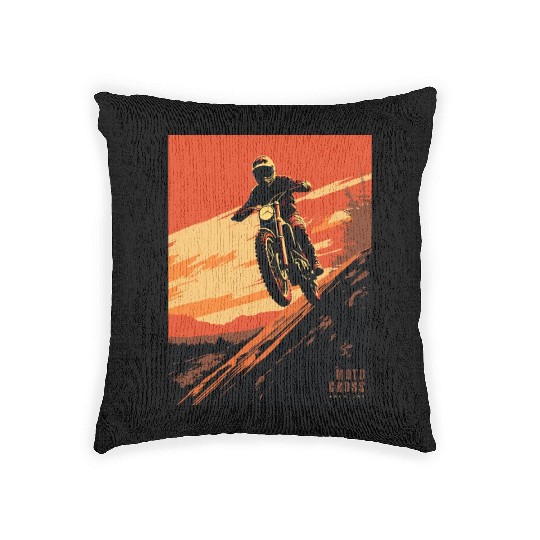 Sunset Motocross - Race Day Woven Pillows