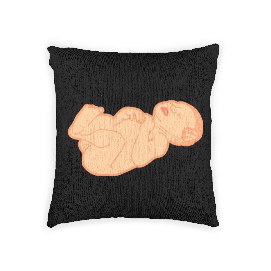 Newborn baby white skin color Woven Pillows