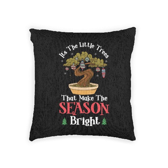 Bonsai Master Japanese Culture Miniature Plants Woven Pillows