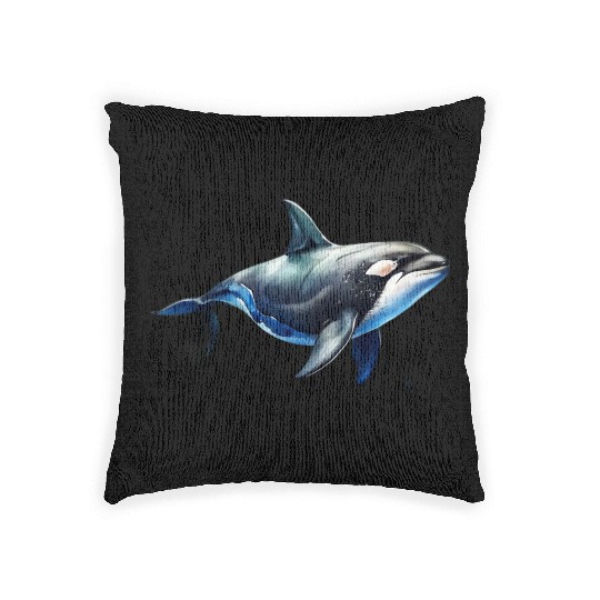killer whale Woven Pillows