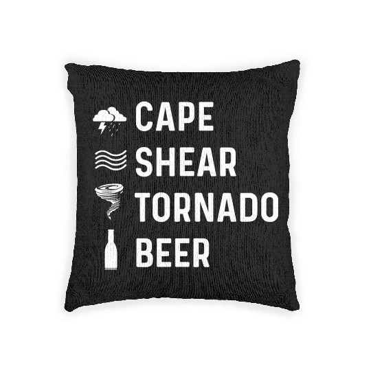 Cape Shear Tornado Forecaster Gift Woven Pillows