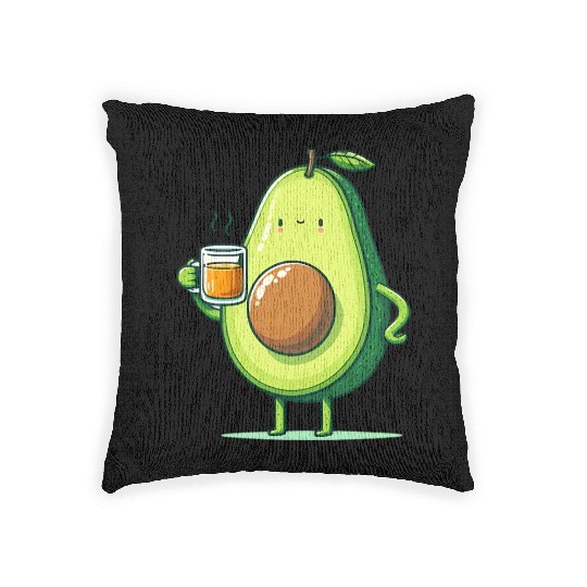 Tea Time Avocado Woven Pillows