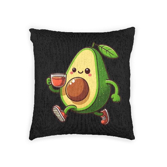 Tea Time Avocado Woven Pillows