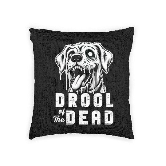 Horror Dog Halloween Spooky Dog Lover Gothic Dog Woven Pillows