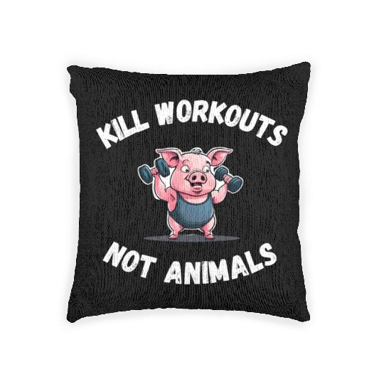 Workout Pig Woven Pillows