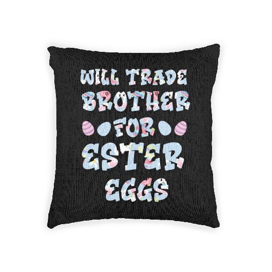 Easter Egg Negotiations: Sibling Swapsies Edition Woven Pillows