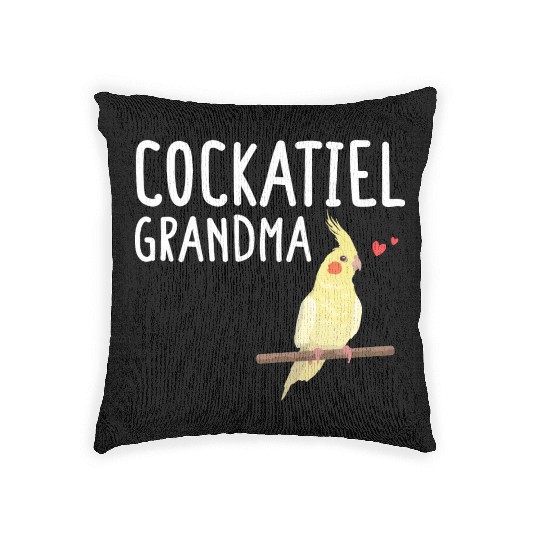 Cockatiel Grandma Bird Whisperer Cockatoo Woven Pillows
