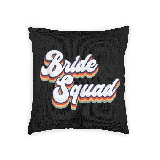 Bride Squad Bachelorette Party Woven Pillows