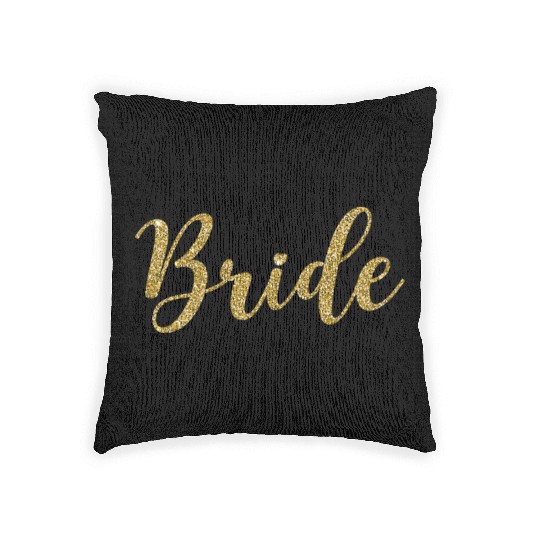 Bride Bachelorette Party Bridal Wedding Woven Pillows