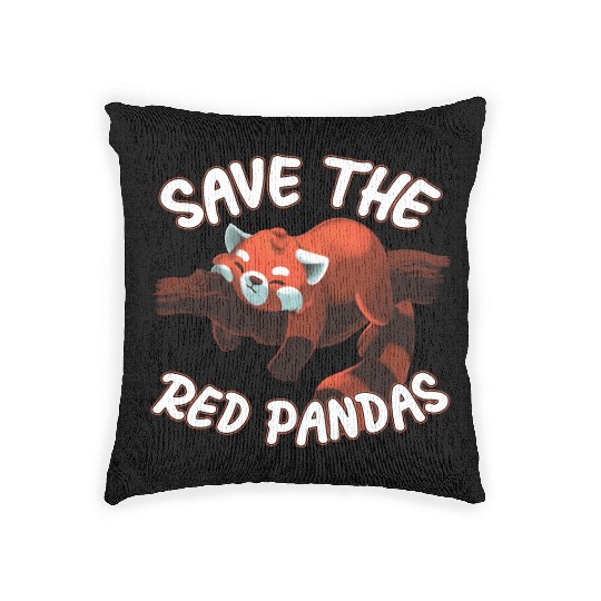 Save The Red Pandas Woven Pillows