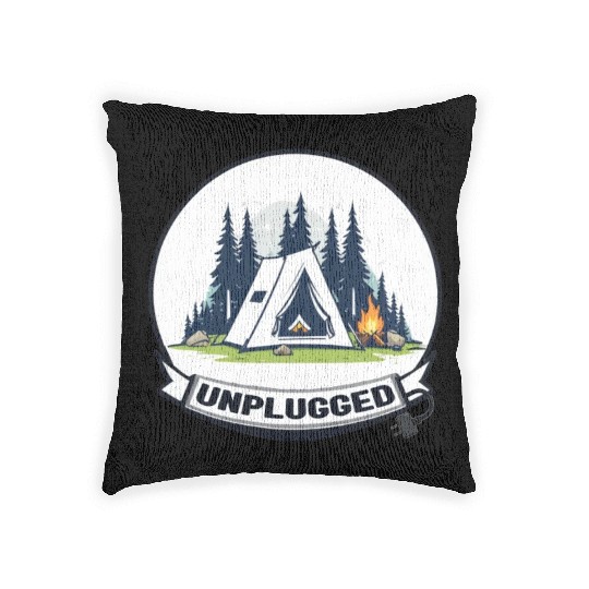 Camping, UNPLUGGED Woven Pillows