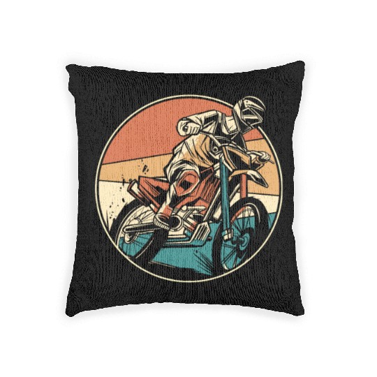 Dirt Bike Mx Motocross Supermoto Woven Pillows