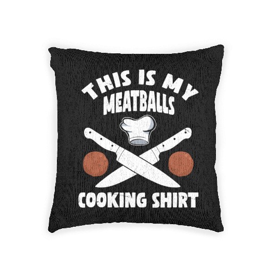 Swedish Meatballs Cooking Woven Pillows