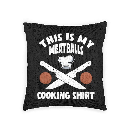 Swedish Meatballs Cooking Woven Pillows