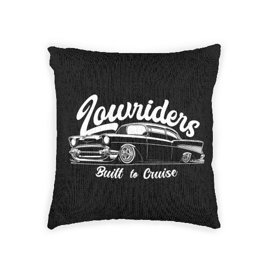 Built to Cruise - Classic Lowrider Tribute Woven Pillows
