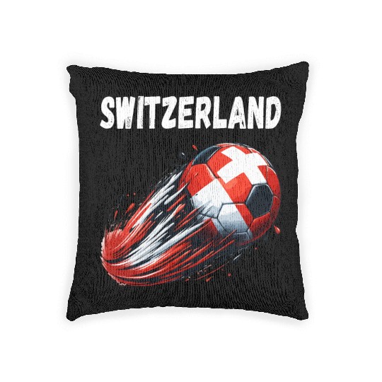Switzerland Footballgraphic illustrationsoccer mot Woven Pillows