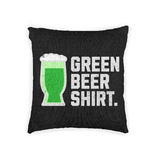 Green Beer Woven Pillows for St. Patrick's Day