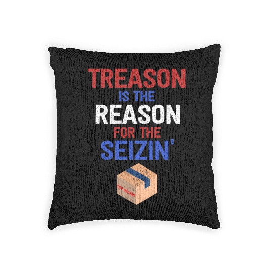 Treason is the Reason for the Seizin FBI Raid Woven Pillows