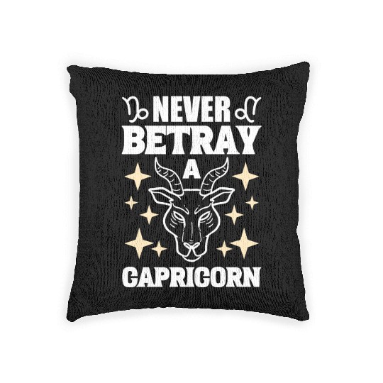 Capricorn Zodiac Sign Tarot Card Reader Woven Pillows