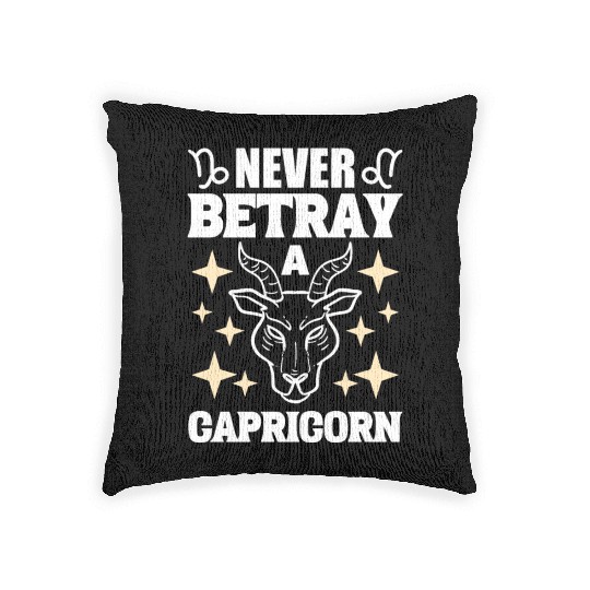 Capricorn Zodiac Sign Tarot Card Reader Woven Pillows
