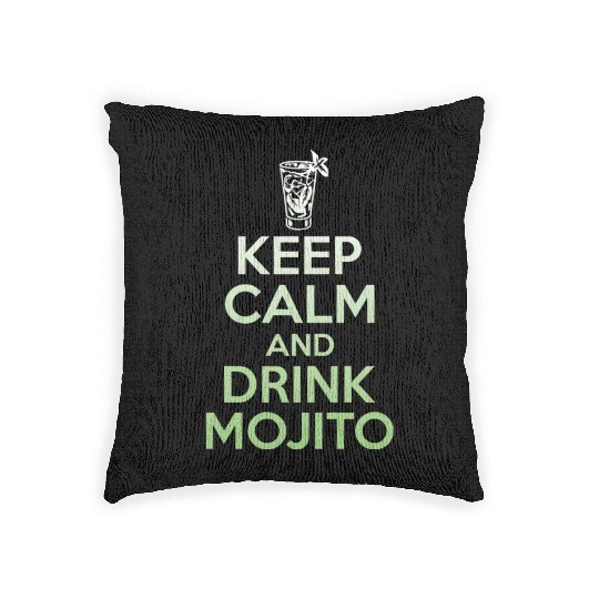 Keep Calm And Drink Mojito Woven Pillows - Funny Rum