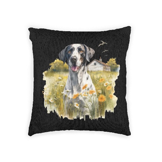 Pointer Meadow Cottagecore Serenity Men Women Woven Pillows