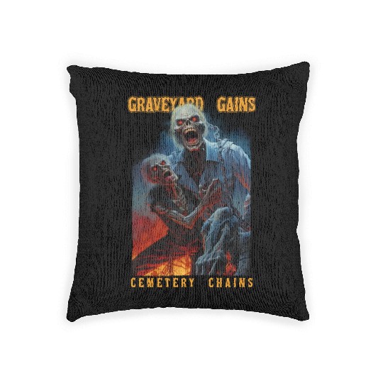 Graveyard Gains Cemetery Chains Woven Pillows