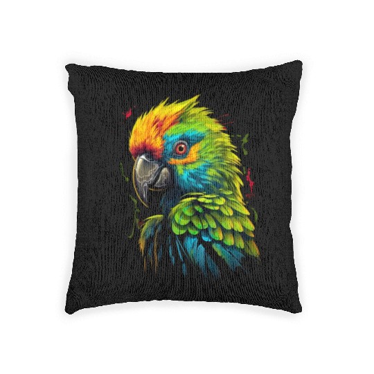 Macaw Parrot for a Bird Lover Animal Lover Woven Pillows