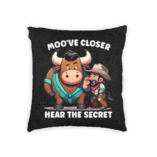 Rodeo Bull Riding Livestock Show Farmer Cattle Woven Pillows