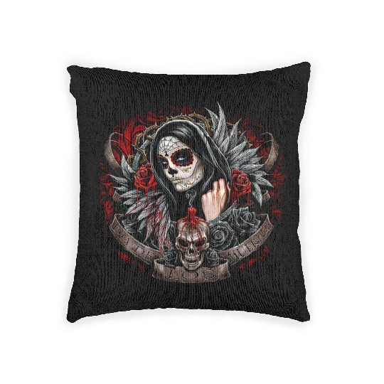 Dia de Los Muertos Sugar Skull Design Woven Pillows