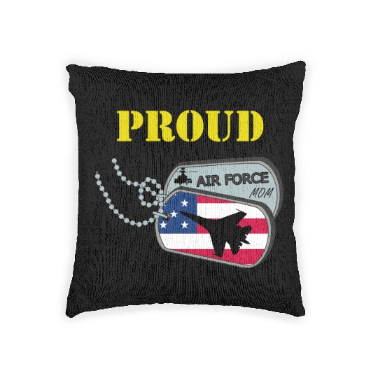 Proud Air Force Mom Woven Pillows