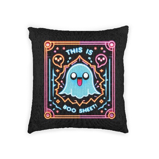 THIS IS BOO SHEET! Version 2, neon colors Woven Pillows