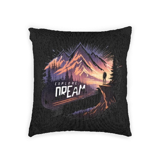 "Horizon Explorer: Embrace the Journey" Woven Pillows