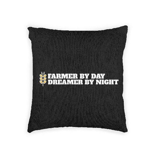 farmer by day dreamer by night Woven Pillows