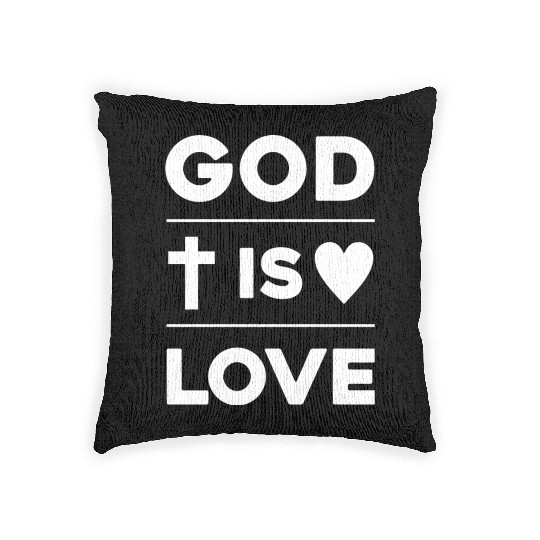 Divine Love: Embrace the Spirit with 'God is Love' Woven Pillows