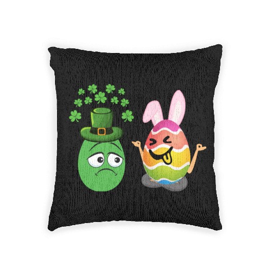 Easter Meets St. Patrick's A Festive Holiday Fusio Woven Pillows