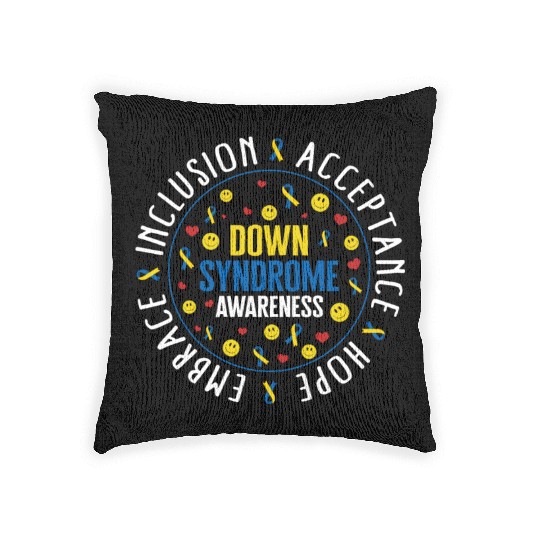 Down Syndrome Awareness Woven Pillows, Embrace Inclusion