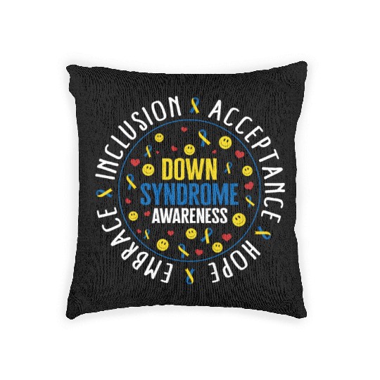 Down Syndrome Awareness Woven Pillows, Embrace Inclusion