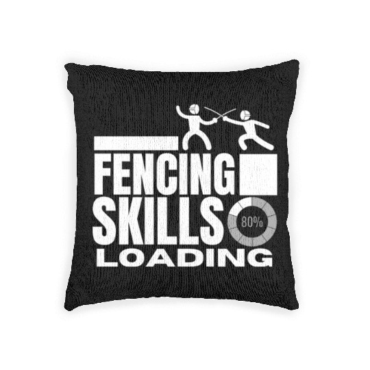 Fencing Skills Loading Funny Fencer Woven Pillows