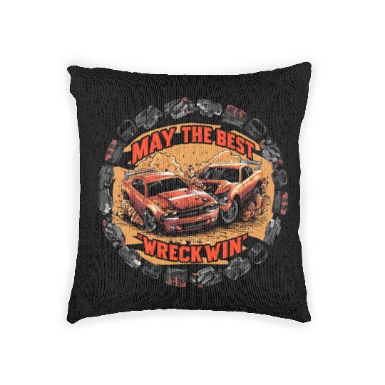 Demo Derby Demolition Derby Demolition Derby Lover Woven Pillows