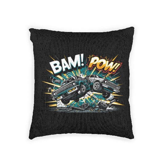 Demo Derby Demolition Derby Demolition Derby Lover Woven Pillows