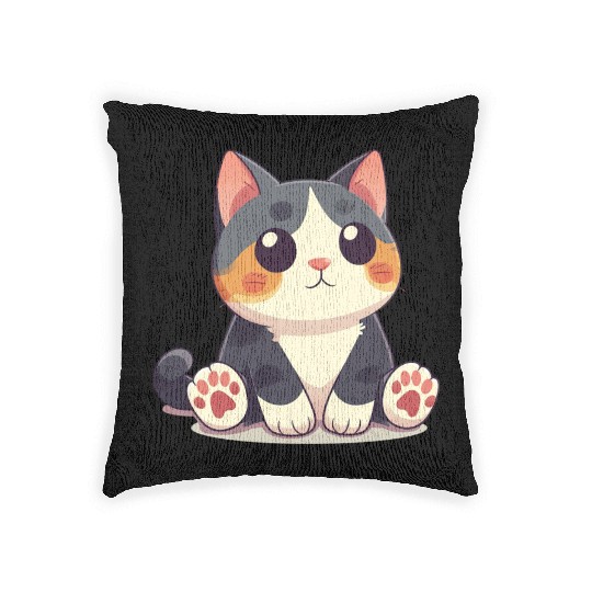 Super Cute Kawaii Cat Woven Pillows
