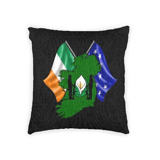 Irish Easter Lily - Designed in Ireland Woven Pillows